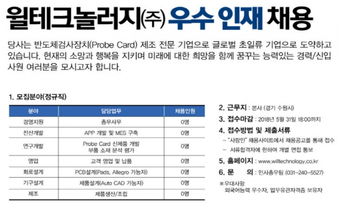 우수 인재 채용